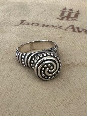 James Avery Sterling Silver African Beaded Ring Retired